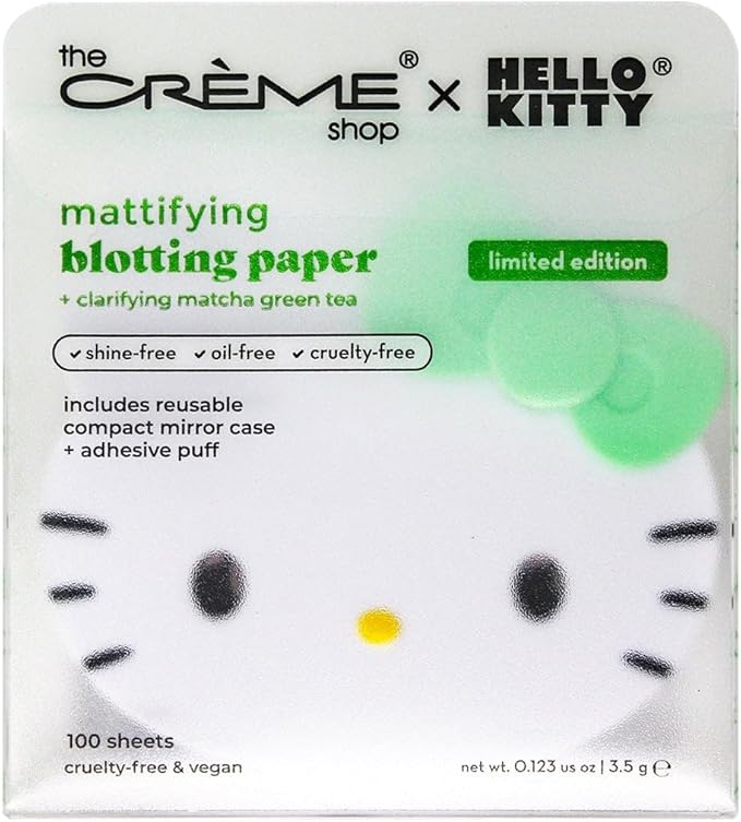 The Crème Shop x Hello Kitty Matcha Blotting
