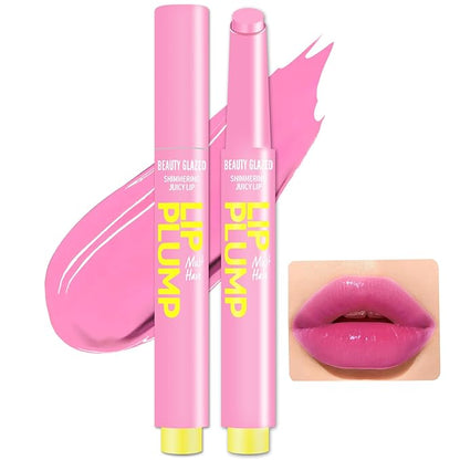 Lip Gloss Stick, Moisturizing Jelly Solid Glow-Pink