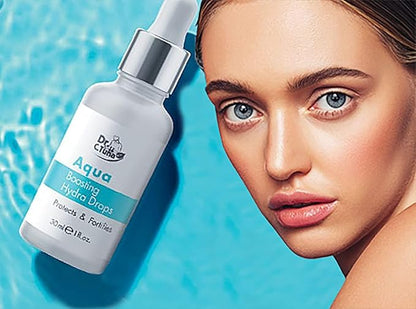 FARMASI Dr. C. Tuna Aqua Boosting Hydra Drops, Hydrating & Brightening Face Serum with Sea Water Complex, Reduce Fine Lines & Wrinkles, Dermatologically Tested,1 fl. oz / 30 ml