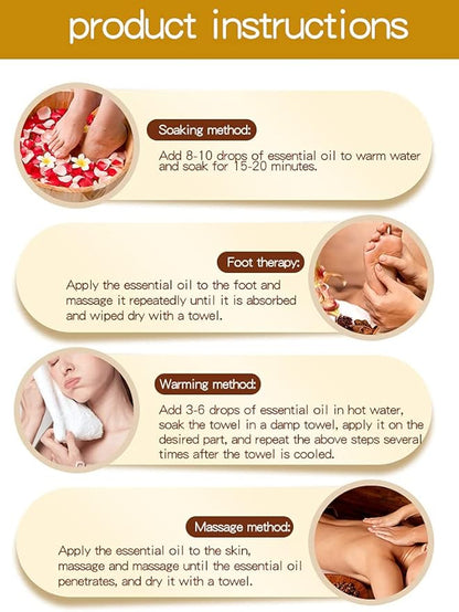 3 Pack Lymphatic Drainage Ginger Oil, Promote Blood Circulation Metabolism SPA Massage Oil.