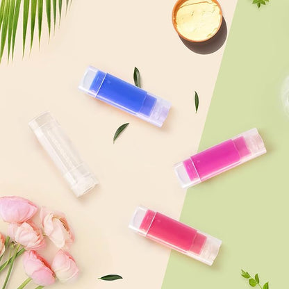 50 Pack 5ml Empty Lip Balm Tubes Refillable Lip Balm Containers DIY Plastic Lipstick Tubes Lip Gloss Balm Holder (clear)