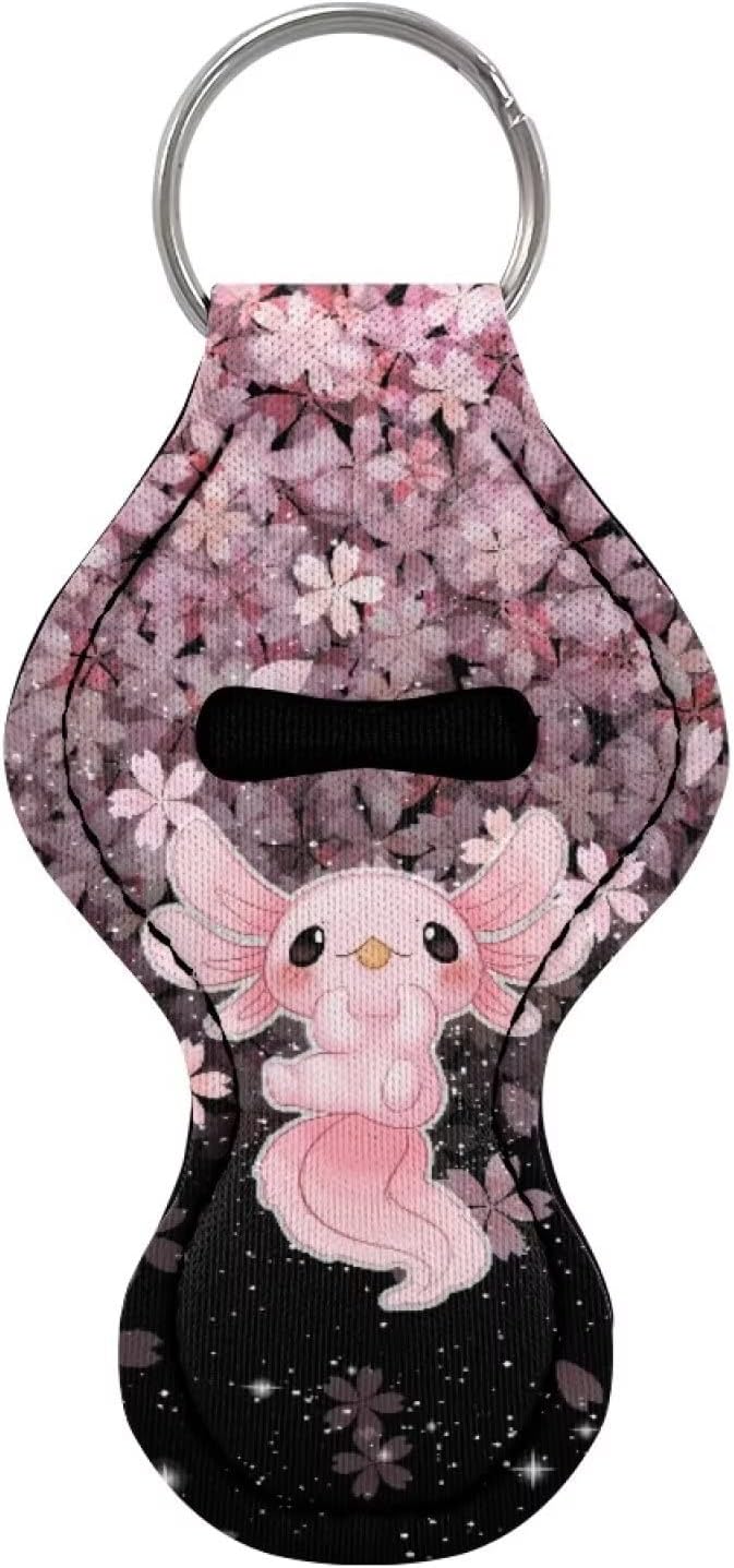 Chapstick Holder Keychain for Lipstick Lip Girls