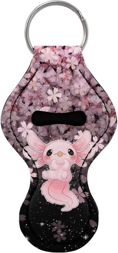 Chapstick Holder Keychain for Lipstick Lip Girls