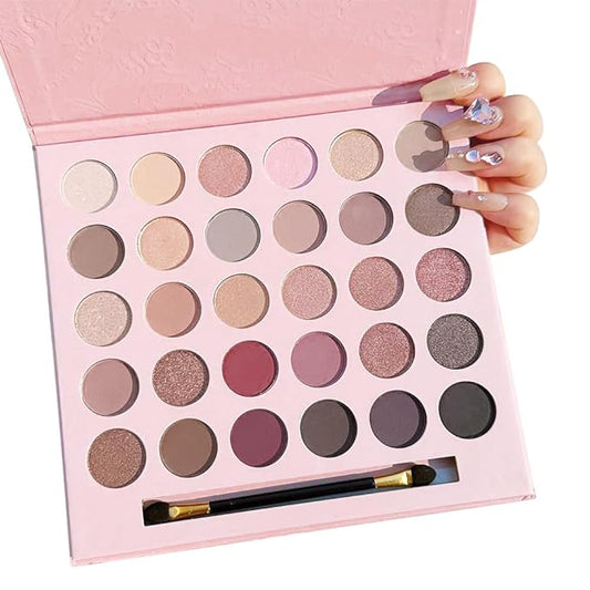 30 Colors Nude Champagne Gold Matte Shimmer Eyeshadow