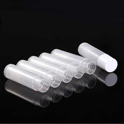 100 Sets Empty Lip Balm Tubes Clear,