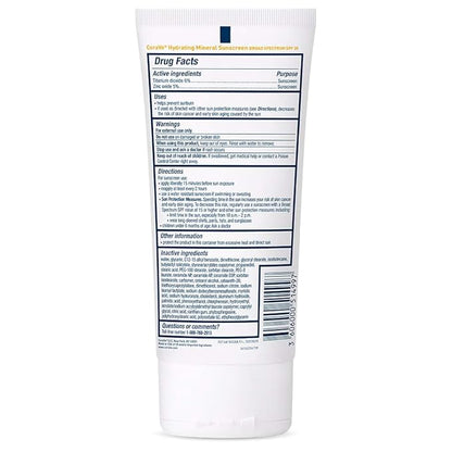CeraVe 100% Mineral Sunscreen SPF 30 | Body Sunscreen with Zinc Oxide & Titanium Dioxide | Hyaluronic Acid & Ceramides | Oil Free | Non-Greasy | Hydrating Mineral Sunscreen For Body | 5 oz