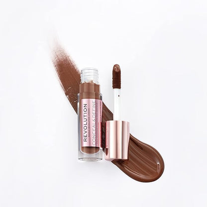 Makeup Revolution Conceal and Define Concealer, Full Coverage 0.7 Fl Oz