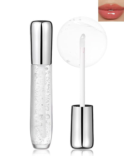 Clear Lip Gloss Lip Plumper, Hydrating Lip Glow Oil Plumping Lip Oil Gloss, Long Lasting Moisturizing Transparent Jelly Lip Gloss, High Shine Lipgloss Lip Glaze Lip Care for Women Girls-06