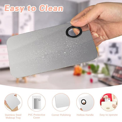 6PCS Makeup Mixing Palette, Stainless Steel Cosmetic Makeup