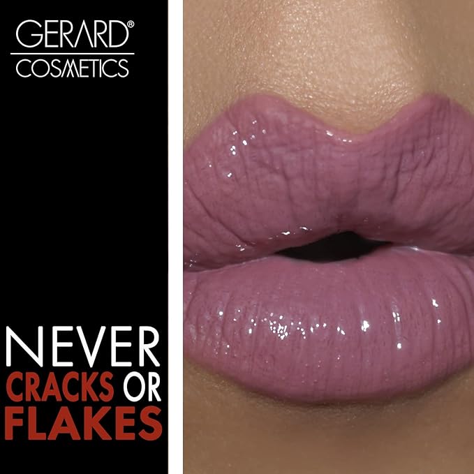 Gerard Cosmetics Color Your Smile Lip Gloss Divalicious | Super Pigmented Mauve Purple Lip Gloss with LED Light and Mirror | Shiny Finish | Hydrating Mauve Lipstick | Cruelty Free and Made in USA