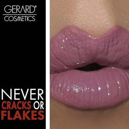 Gerard Cosmetics Color Your Smile Lip Gloss Divalicious | Super Pigmented Mauve Purple Lip Gloss with LED Light and Mirror | Shiny Finish | Hydrating Mauve Lipstick | Cruelty Free and Made in USA