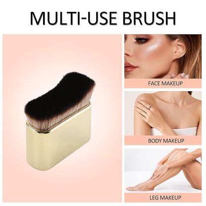 Self Tan Brush-Kabuki Brush for Body,Sunscreen Tanning Brush,Blusher,Shadow,Powder,Bronzer and Foundation Self Tanner Brush,Makeup Brushes for Face and Body(Gold)