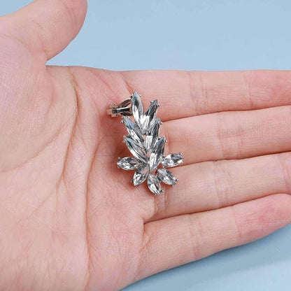 Boho Crystal Ear Climber Earrings Gold Crystal Studs