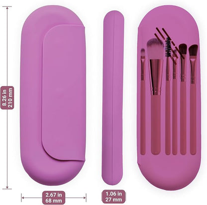 Silicone makeup brush holder, travel
