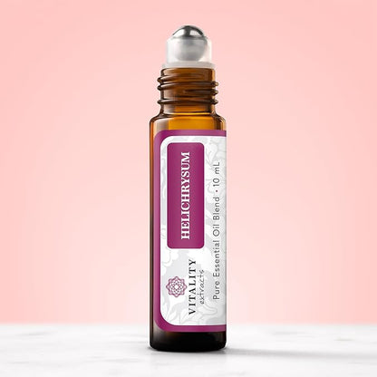 Vitality Extracts Helichrysum Essential Oil - 10ml Roll-On, Helichrysum Gymnocephalum, Coconut Oil, Skin Care, Happy, Stress Relief, Aches Relief