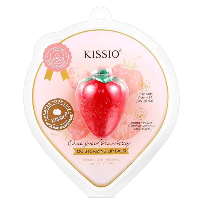 KISSIO Lip Balm,Strawberry Lip Balm,Lip Care oz(02#)