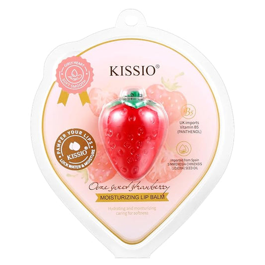 KISSIO Lip Balm,Strawberry Lip Balm,Lip Care oz(02#)