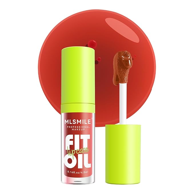 Lip Oil Lip Glaze, Big Brush Head Hydrating Lip Glow Oil,Shiny Transparent Lip Gloss Plumping,Long Lasting Nourishing Non-sticky Fresh Clear Smooth Lip Care (#08)