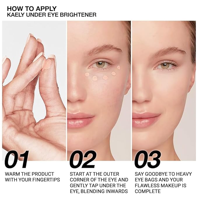 evpct 2Pcs under Eye Brightener, Nourishing Luminous under Nude Pink