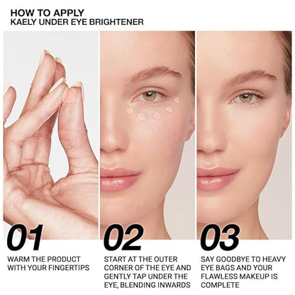 evpct 2Pcs under Eye Brightener, Nourishing Luminous under & 08#