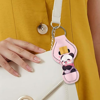 Chapstick Holder Keychain for Lipstick Lip Girls