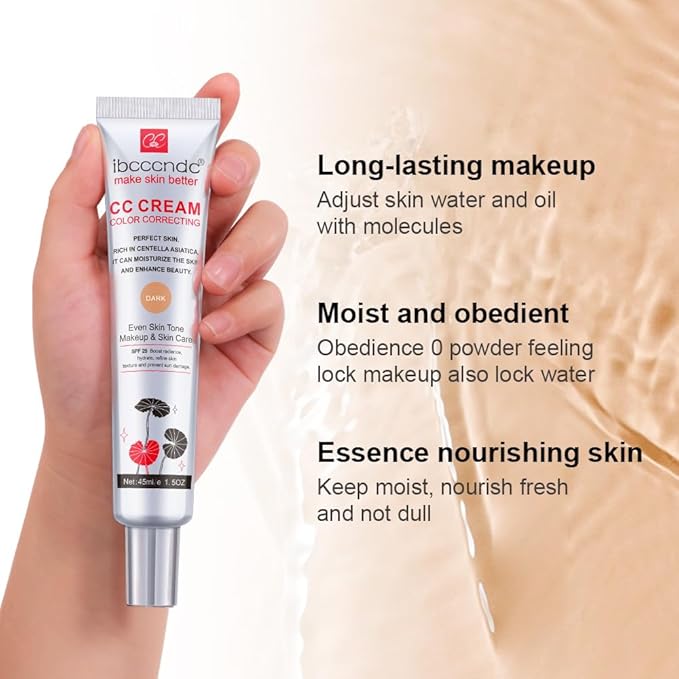 Color Correcting CC Cream,Invisible Pores Cream Foundation And