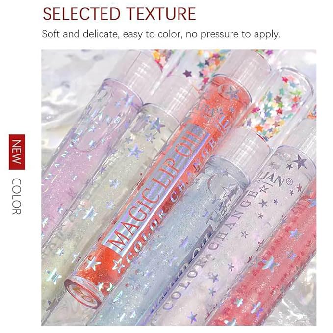 Mirror Water Lip Gloss Moisturizing Waterproof Lip Tint Smooth Long-Lasting Wear Non-Stick Cup Not Fade Beauty Lip Oil Lip Glaze Liquid Shine Glossy for Nourished, Fuller-Looking (01# White)