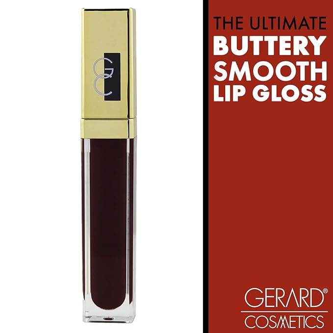 Gerard Cosmetics Color Your Smile Lip Gloss Seduction | Super Pigmented Purple Lip Gloss with LED Light and Mirror | Shiny Finish | Hydrating Purple Lipstick | Cruelty Free and Made in USA