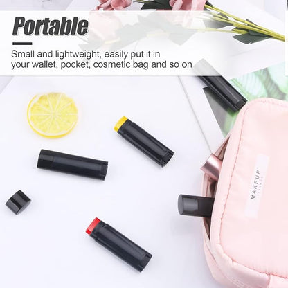 40 PCS 4.5g Oval Lip Balm (Black)