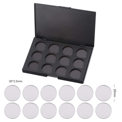 Empty Magnetic Eyeshadow Makeup Palette with 12Pcs 26mm