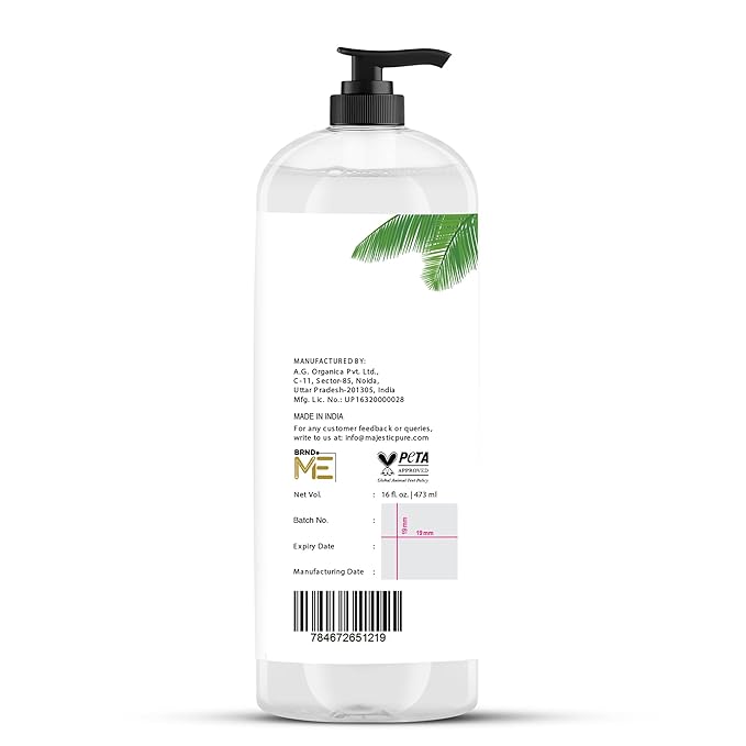 Majestic Pure Fractionated Coconut Oil - Relaxing Massage Oil, Liquid Carrier Oil for Diluting Essential Oils - Skin, Lip, Body & Hair Oil Moisturizer & Softener - 16 fl oz