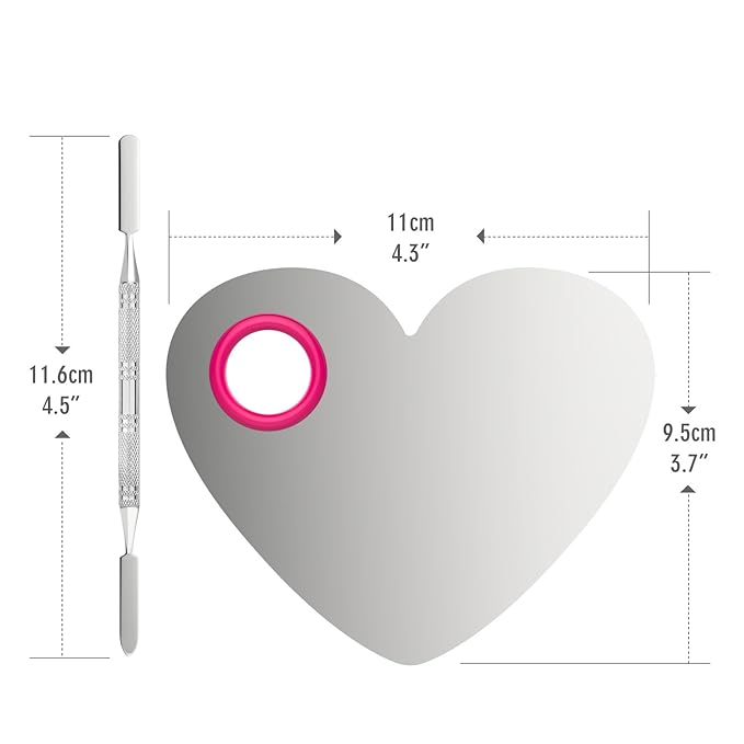 Luxspire Makeup Mixing Palette, Stainless Steel Cosmetics Makeup