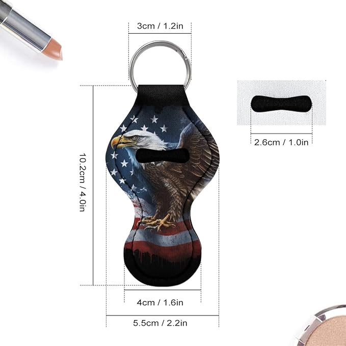 Chapstick Holder Keychain for Lipstick Lip Girls