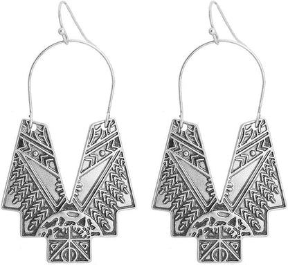 Zealmer Gold Geometric Earrings Statement Vintage