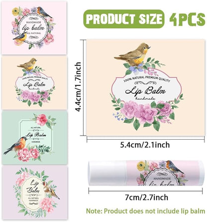 OLYCRAFT 100Pcs Self-Adhesive Lip Balm Tag Wrapping