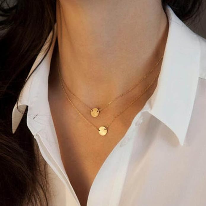 Boho Layered Sequins Pendant Necklace Coin