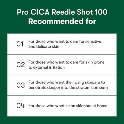 VT COSMETICS Pro Cica Reedle Shot 100, Centella Asiatica Microneedling Serum, Cica Exosome, Soothing, Hyaluronic Acid, Soft Skin, Glass Skin, Korean Skin Booster 1.69 Fl Oz.(50ml)