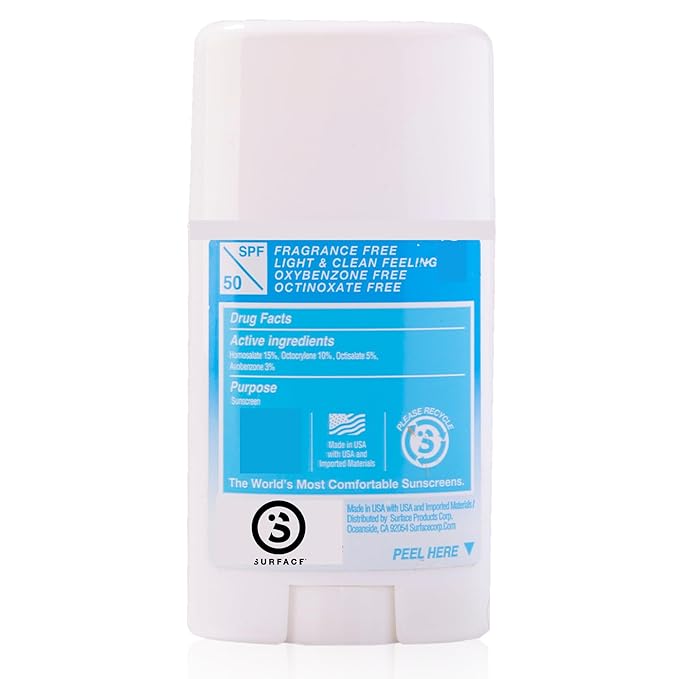 Surface Dry Touch Sunscreen Stick, Water Resistant, UVA/UVB Broad Spectrum, Fast Drying Protection, PABA Free - 1.5oz - SPF 50-2 Count