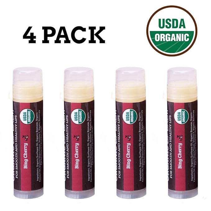USDA Organic Lip Balm 4-Pack by