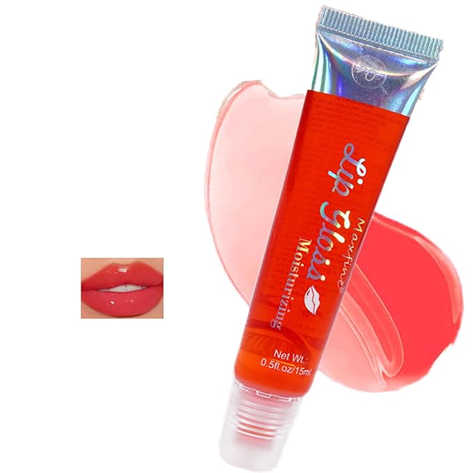 Glossy Lip Gloss, Fruit Lip Oil Gloss Moisturizing Lip