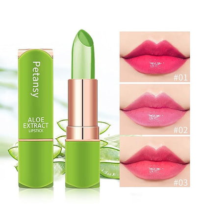 Petansy 3 Packs Aloe Vera Lipstick, Lips Moisturizer Long