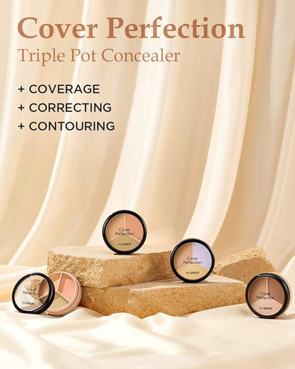 THESAEM Cover Perfection Triple Pot Concealer 03 Correct Skin Tone