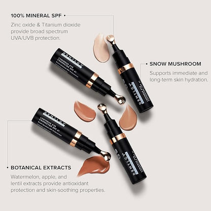 DRMTLGY Luminous Eye Corrector SPF 41, Under Eye Color Corrector for Dark Circles, Anti-Aging Tinted Eye Cream, Hydrating Eye Serum with Peach Undertone FSA/HSA Eligible, Fair