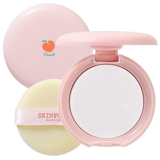 SKINFOOD Peach Cotton Pore Blur Pact - Sebum Quick Minimizer