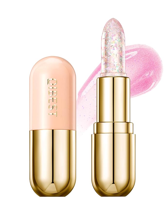 Glitter Balm Long Lasting PH Lipstick, Jelly Color Glitter