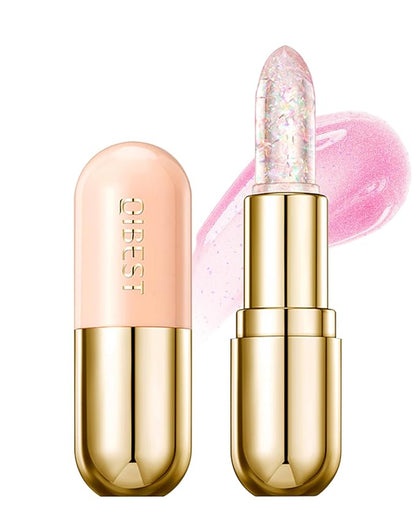 Glitter Balm Long Lasting PH Lipstick, Jelly Color Glitter