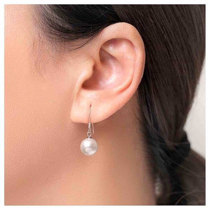 Boho Pearl Hook Earrings Freshwater Pearl