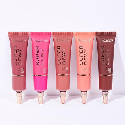 Makeup Revolution Superdewy Liquid Blush, Lightweight Buildable & In Love, 0.5fl.oz