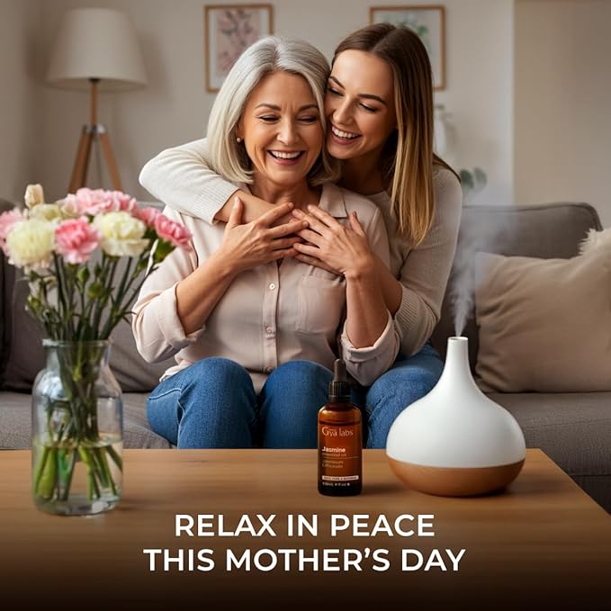 Gya Labs Jasmine Essential Oil for Diffuser - Huge 4 Fl Oz - 100% Pure Natural Jasmine Oil for Diffuser, Skin, Hair, Massages, Floral & Alluring Scent for Aromatherapy & Candle Making