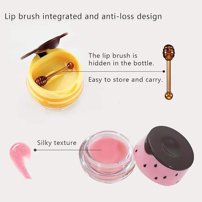 2PCS Honey Balm & Strawberry Lip Aging